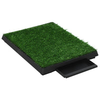 HKM-5810877 Pet Toilet with Artificial Grass Mat and Removable Tray for Easy Cleanup - 63x50 cm