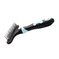 HKM-5812285 Plastic Dog Hair Removal Comb and Nail Rake - 12x15cm, Blue/Pink