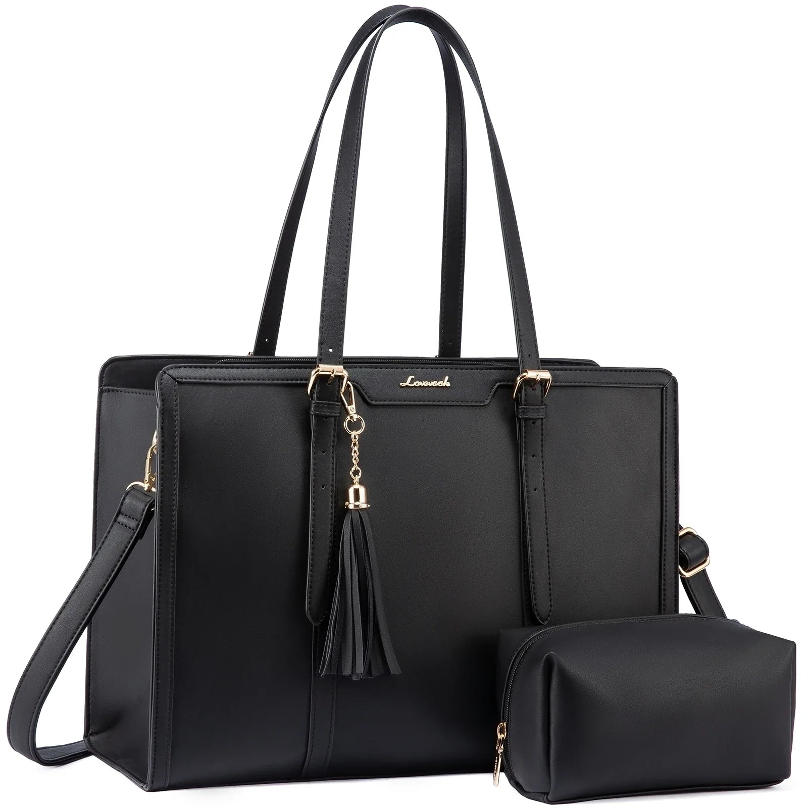 HKM-581267 Large Capacity Waterproof Laptop Tote Bag for Women - Fits 15.6 Inch Laptops, Ideal for Office Use