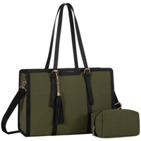 HKM-581267 Large Capacity Waterproof Laptop Tote Bag for Women - Fits 15.6 Inch Laptops, Ideal for Office Use