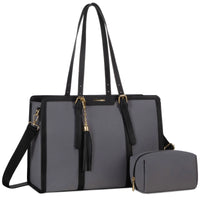 HKM-581267 Large Capacity Waterproof Laptop Tote Bag for Women - Fits 15.6 Inch Laptops, Ideal for Office Use
