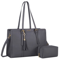 HKM-581267 Large Capacity Waterproof Laptop Tote Bag for Women - Fits 15.6 Inch Laptops, Ideal for Office Use