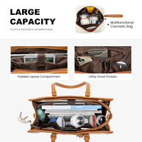 HKM-581267 Large Capacity Waterproof Laptop Tote Bag for Women - Fits 15.6 Inch Laptops, Ideal for Office Use