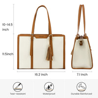 HKM-581267 Large Capacity Waterproof Laptop Tote Bag for Women - Fits 15.6 Inch Laptops, Ideal for Office Use