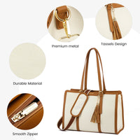 HKM-581267 Large Capacity Waterproof Laptop Tote Bag for Women - Fits 15.6 Inch Laptops, Ideal for Office Use