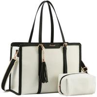 HKM-581267 Large Capacity Waterproof Laptop Tote Bag for Women - Fits 15.6 Inch Laptops, Ideal for Office Use