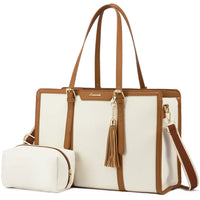 HKM-581267 Large Capacity Waterproof Laptop Tote Bag for Women - Fits 15.6 Inch Laptops, Ideal for Office Use