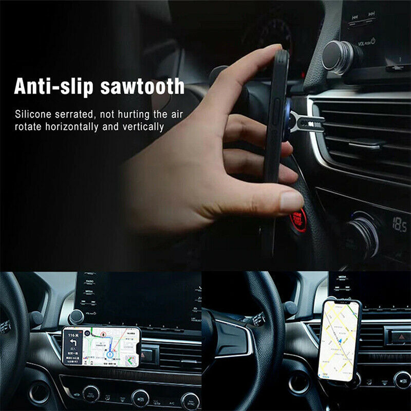 HKM-581267 Universal 2-in-1 Mobile Phone Holder and Car Vent Mount with 360° Rotation and Silicone Clip