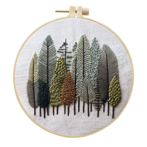 HKM-581395 Creative Handmade Needle and Thread Art Kit with Cotton and Linen Embroidery Fabrics