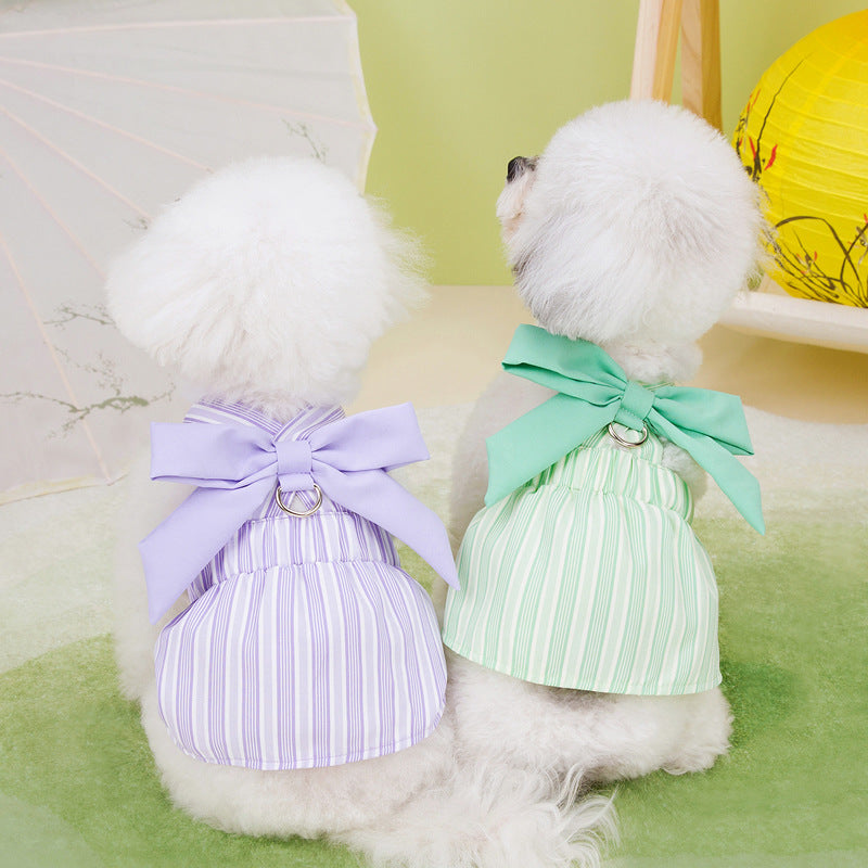 HKM-5817021 Lotus Leaf Traction Skirt for Dogs - Available in Purple, Blue, and Green, Sizes XS to XL