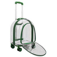 HKM-5818685 Transparent Pet Trolley Bag with Panoramic View for Dogs - Medium Soft PVC Travel Suitcase