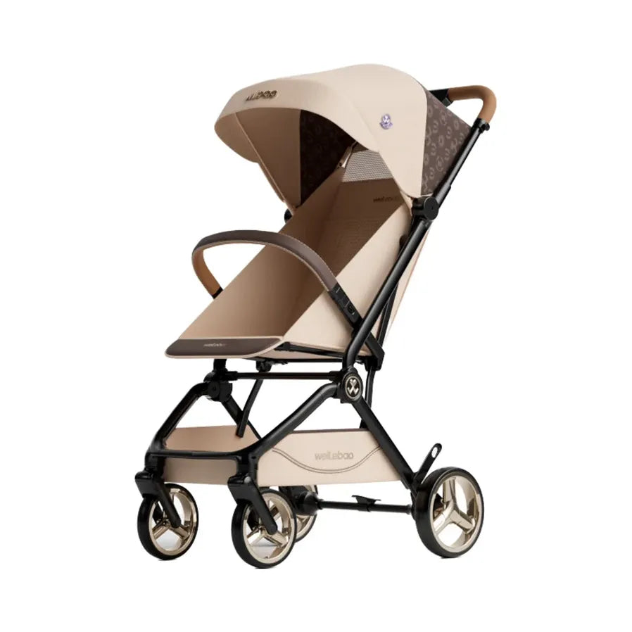 HKM-581907 Compact Folding Stroller with Enhanced Sunshade for Infants - Portable and Lightweight Design