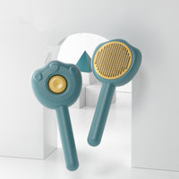 HKM-5819709 Self-Cleaning Pet Grooming Comb for Cats with Cute Handle - 183mm x 90mm