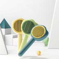 HKM-5819709 Self-Cleaning Pet Grooming Comb for Cats with Cute Handle - 183mm x 90mm