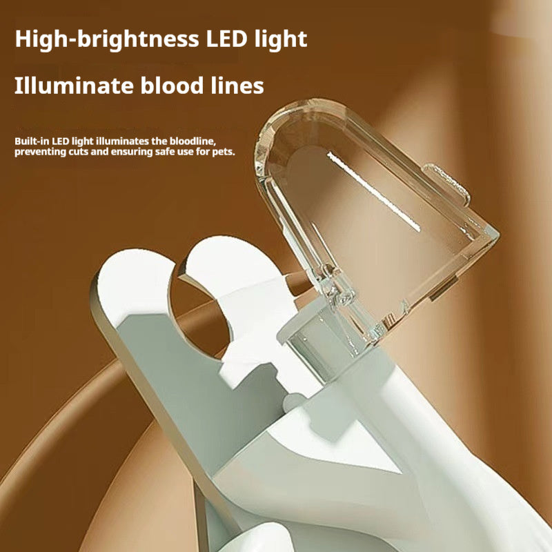 HKM-5820221 Pet Nail Clippers with LED Light for Enhanced Visibility - Stainless Steel Blade, Suitable for Cats and Dogs
