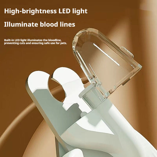 HKM-5820221 Pet Nail Clippers with LED Light for Enhanced Visibility - Stainless Steel Blade, Suitable for Cats and Dogs