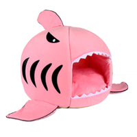 HKM-5820477 Cozy Shark-Shaped Pet Bed for Dogs and Cats in Gray, Pink, and Blue ¨C Soft Oxford Cloth with PP Cotton Filling