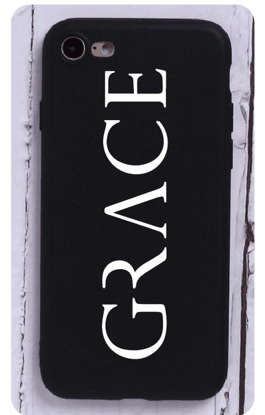 HKM-582099 Cartoon Letter Back Cover Phone Case for iPhone X - TPU Material in White and Black