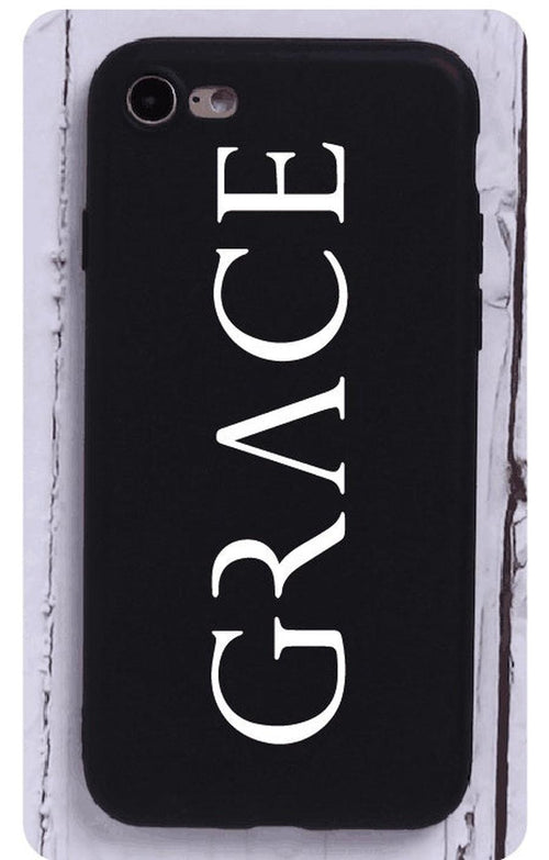 HKM-582099 Cartoon Letter Back Cover Phone Case for iPhone X - TPU Material in White and Black
