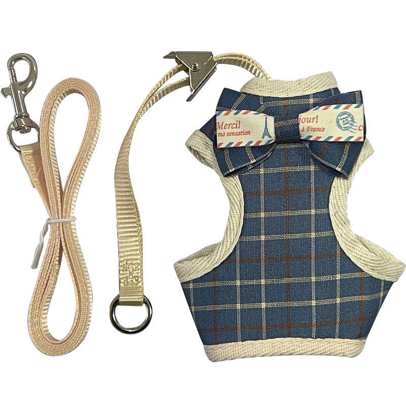 HKM-5821501 Adjustable Anti-Slip Pet Traction Vest with 1.2m Rope in Various Colors