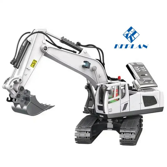 HKM-582163 1/24 Scale Remote Control Excavator with 11 Channels, Lights and Sounds, Rechargeable Battery