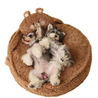 HKM-5822269 Universal Dog Kennel Mat - Polyester Pillow in Bear Print - Available in 50cm, 60cm, 80cm Diameters