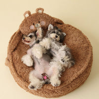 HKM-5822269 Universal Dog Kennel Mat - Polyester Pillow in Bear Print - Available in 50cm, 60cm, 80cm Diameters