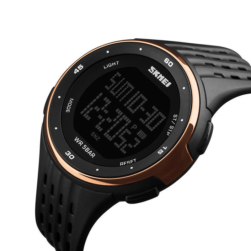HKM-582227 Multifunctional Casual Silicone Strap Watch with World Time Display