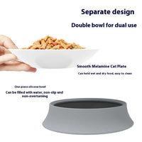 HKM-5822397 Cervical Spine Drinking Bowl for Cats - White Ceramic and Melamine Options