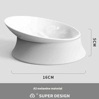 HKM-5822397 Cervical Spine Drinking Bowl for Cats - White Ceramic and Melamine Options