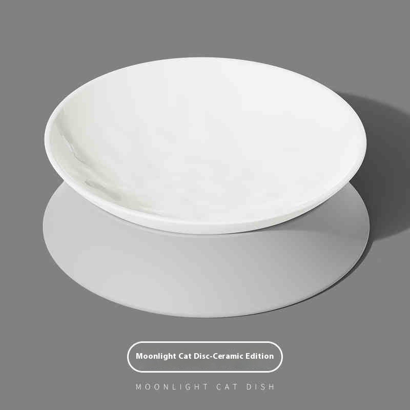 HKM-5822397 Cervical Spine Drinking Bowl for Cats - White Ceramic and Melamine Options