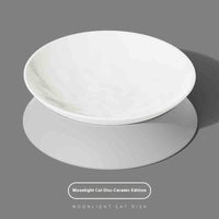HKM-5822397 Cervical Spine Drinking Bowl for Cats - White Ceramic and Melamine Options