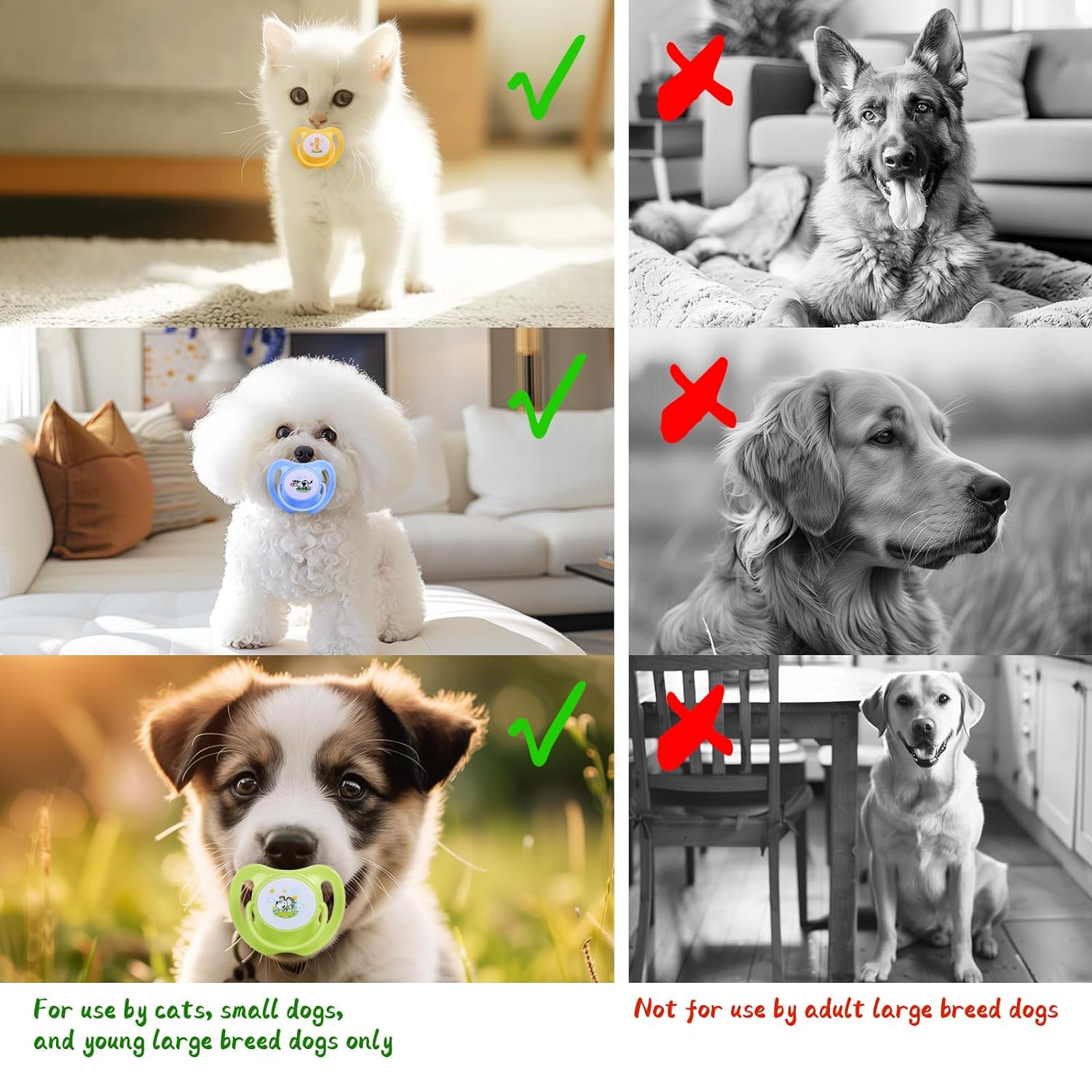 HKM-5823677 Small Dog and Kitten Pacifiers - Puppy Teething Toys & Cat Chew Toys for Comfort and Calm