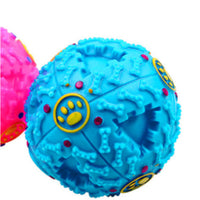 HKM-5825981 Eco-Friendly Rubber Chew Toy for Dogs - Squeaky Sound Dispenser Ball in Black, Rose Red, and Blue
