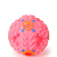 HKM-5825981 Eco-Friendly Rubber Chew Toy for Dogs - Squeaky Sound Dispenser Ball in Black, Rose Red, and Blue