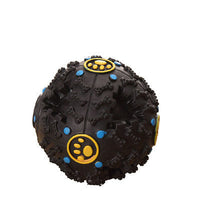 HKM-5825981 Eco-Friendly Rubber Chew Toy for Dogs - Squeaky Sound Dispenser Ball in Black, Rose Red, and Blue
