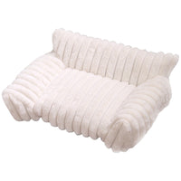 HKM-5826237 Plush Cat Sofa Bed - Thickened Multi-Size Pet Kennel in Pink, Gray, Khaki, Milky White