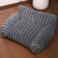 HKM-5826237 Plush Cat Sofa Bed - Thickened Multi-Size Pet Kennel in Pink, Gray, Khaki, Milky White