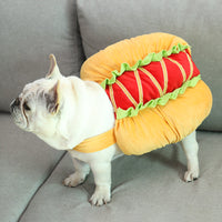 HKM-5826365 Hot Dog Burger Costume for Dogs - Cotton Blend, One Size Fits Most, Neck 57cm, Length 27cm
