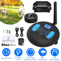 HKM-5827645 Wireless Electric Dog Fence System with Adjustable Boundary & Collar for Small to Large Dogs