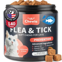 HKM-5828029 Salmon Flavor Flea Support Chews for Cats - Daily Oral Treatment for All Breeds and Ages