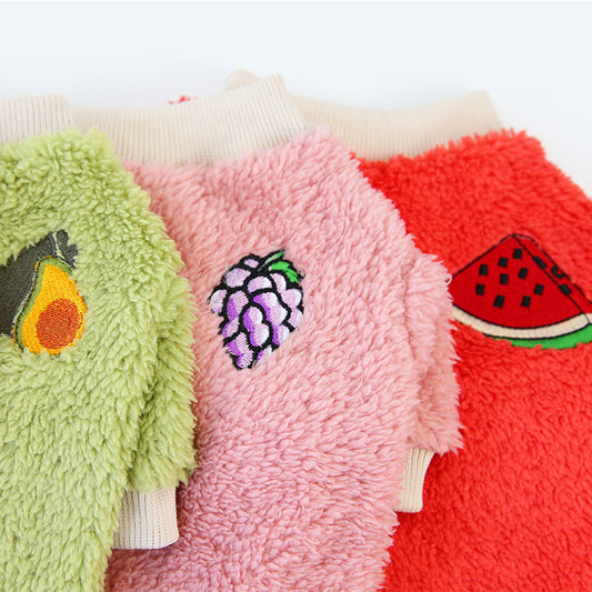 HKM-5828541 Cozy Two-Legged Fleece Sweater for Small and Medium Pets in Vibrant Colors