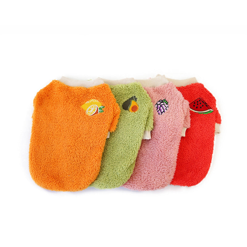 HKM-5828541 Cozy Two-Legged Fleece Sweater for Small and Medium Pets in Vibrant Colors