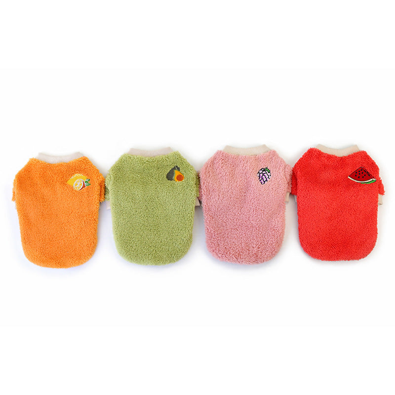 HKM-5828541 Cozy Two-Legged Fleece Sweater for Small and Medium Pets in Vibrant Colors