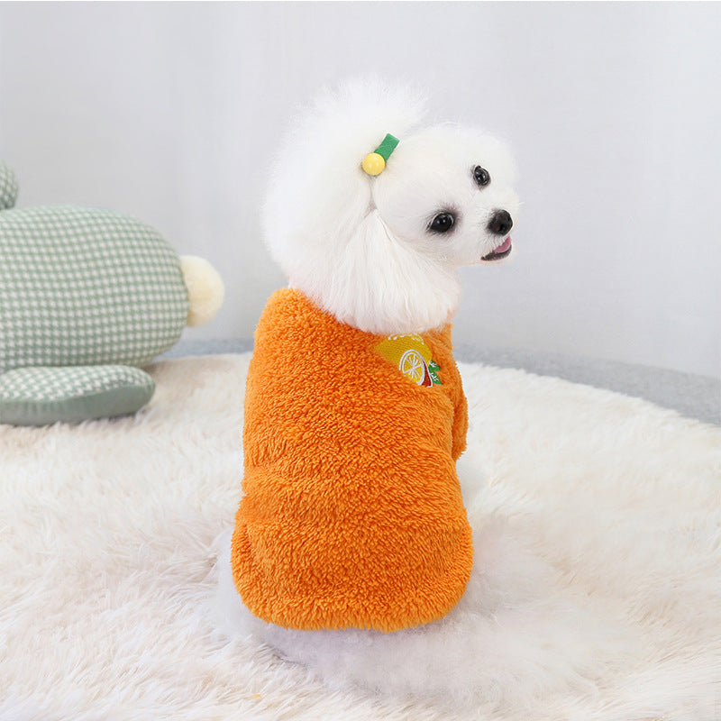 HKM-5828541 Cozy Two-Legged Fleece Sweater for Small and Medium Pets in Vibrant Colors