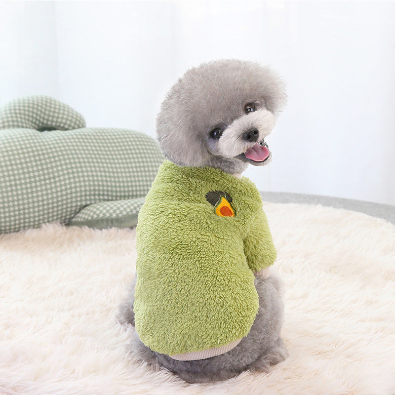 HKM-5828541 Cozy Two-Legged Fleece Sweater for Small and Medium Pets in Vibrant Colors