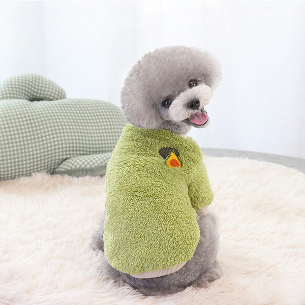 HKM-5828541 Cozy Two-Legged Fleece Sweater for Small and Medium Pets in Vibrant Colors