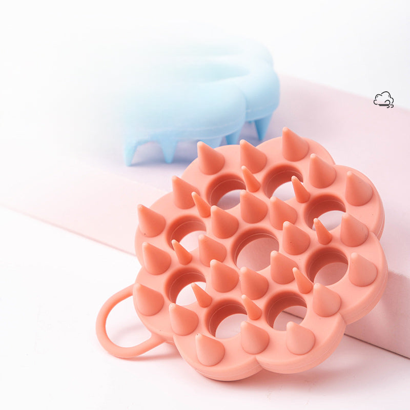 HKM-5829437 Pet Hair Care Device - Dual Use Silicone Hair Wash Comb & Massage Brush for Fatigue Relief