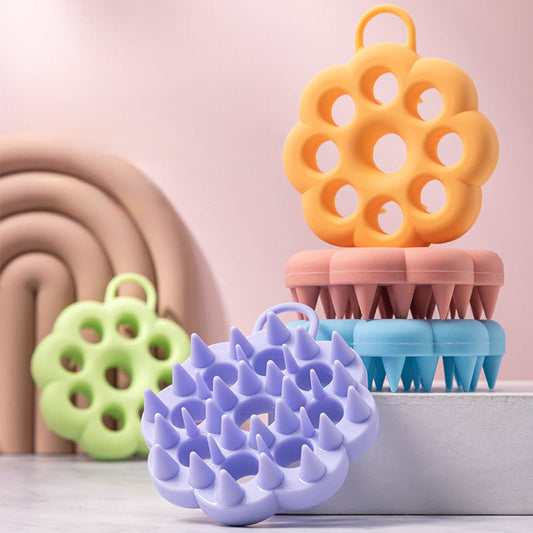 HKM-5829437 Pet Hair Care Device - Dual Use Silicone Hair Wash Comb & Massage Brush for Fatigue Relief