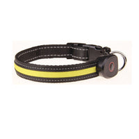 HKM-5829949 Luminous Dog Collar with Adjustable Lengths (S: 28CM-40CM, M: 33CM-50CM, L: 38CM-60CM)